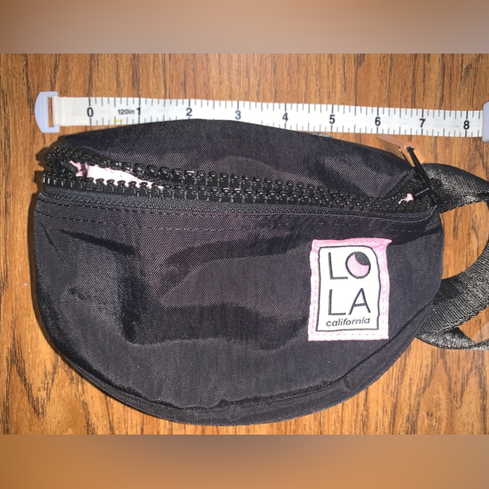Lola Black and Pink Zippered Pouch
